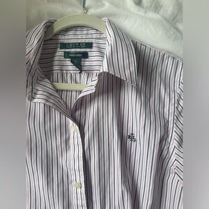 Vintage Lauren Ralph Lauren Pink Striped Button Down